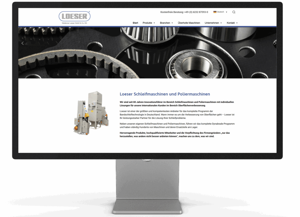 Darstellung Loeser Website