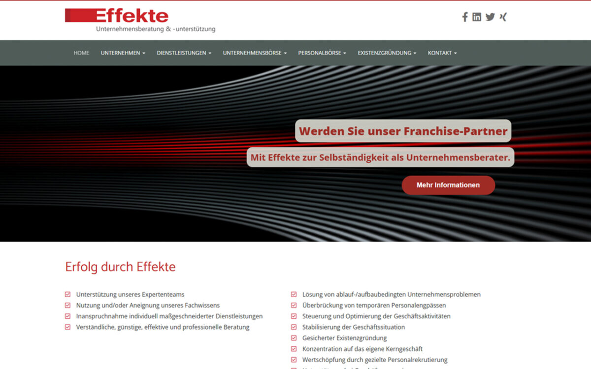 Website Effekte Unternehmensberatung