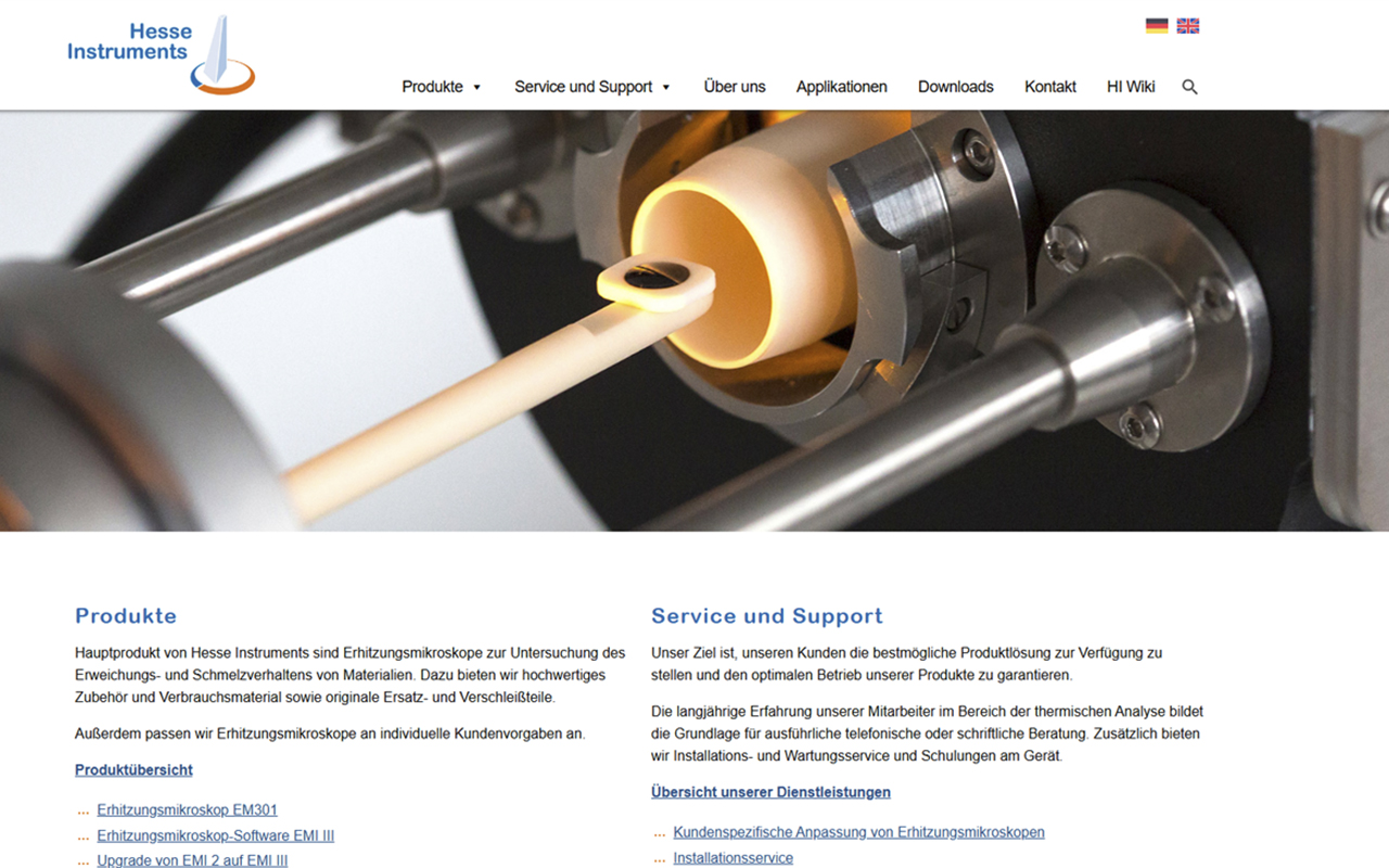 Website Hesse Instruments