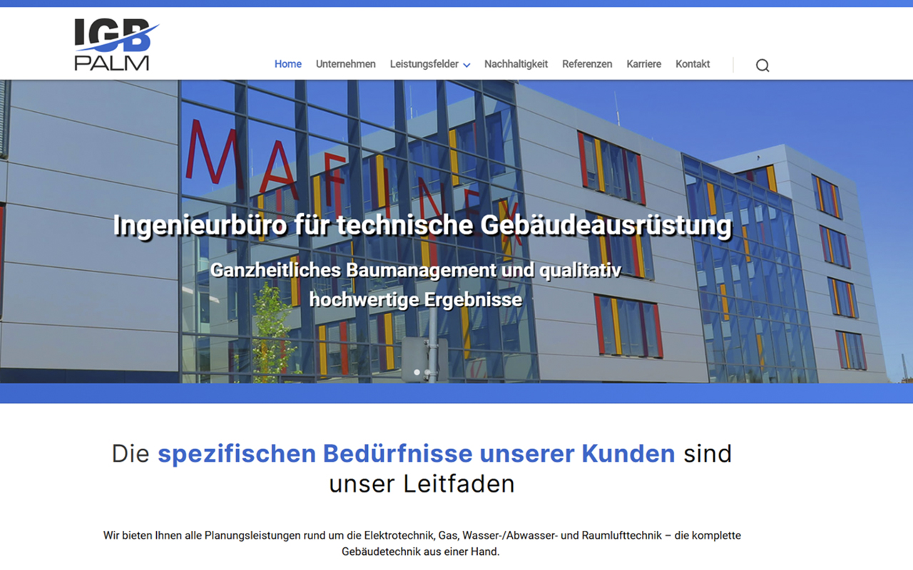 Website IGB Palm