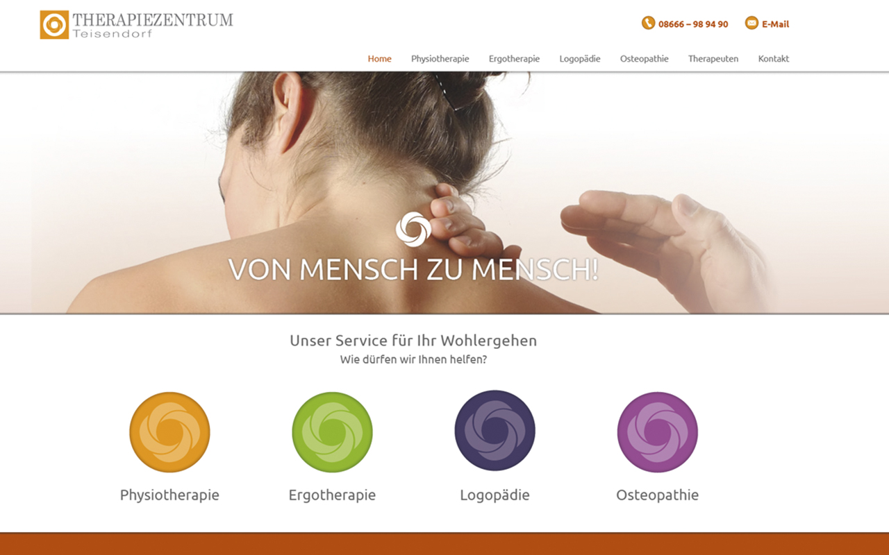 Website Therapiezentrum Teisendorf